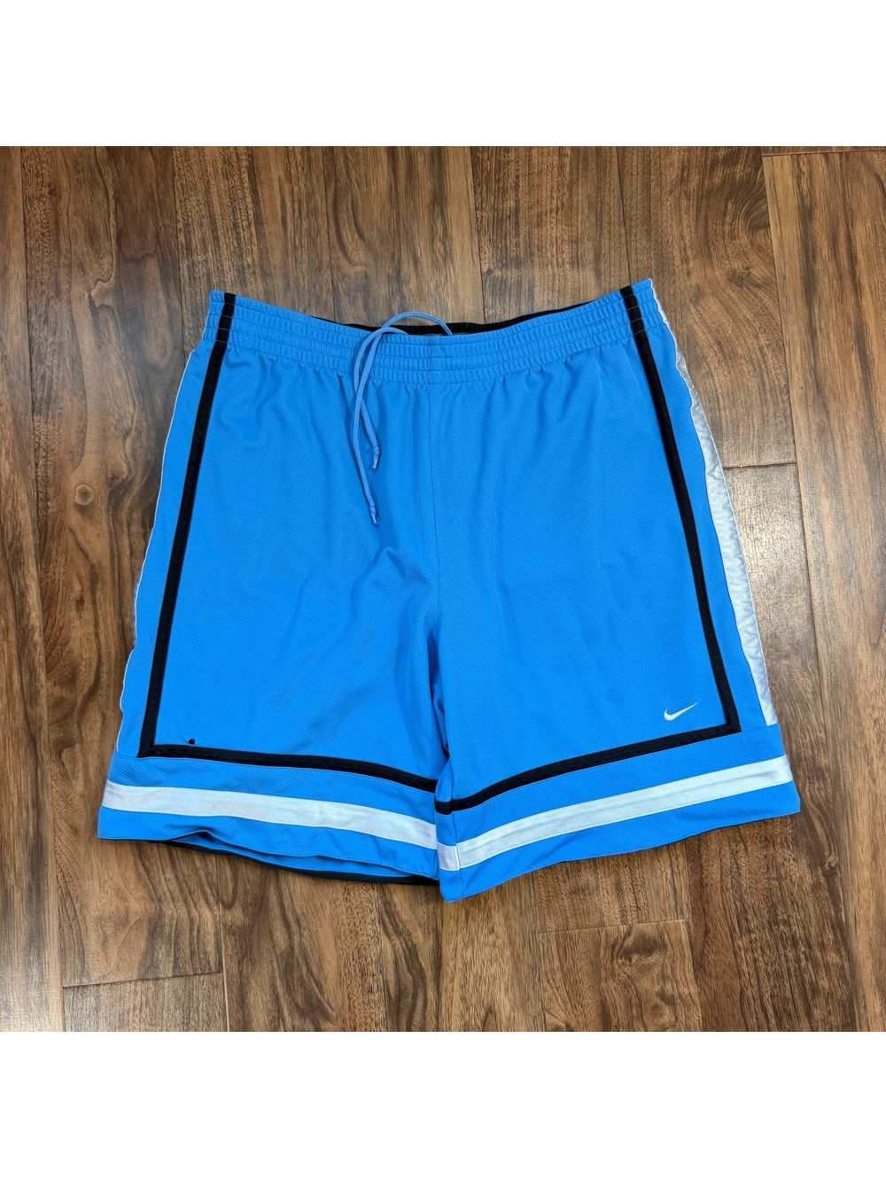 Vintage Y2K Nike Reversible Basketball Shorts Black Blue Mesh Gym Athletic